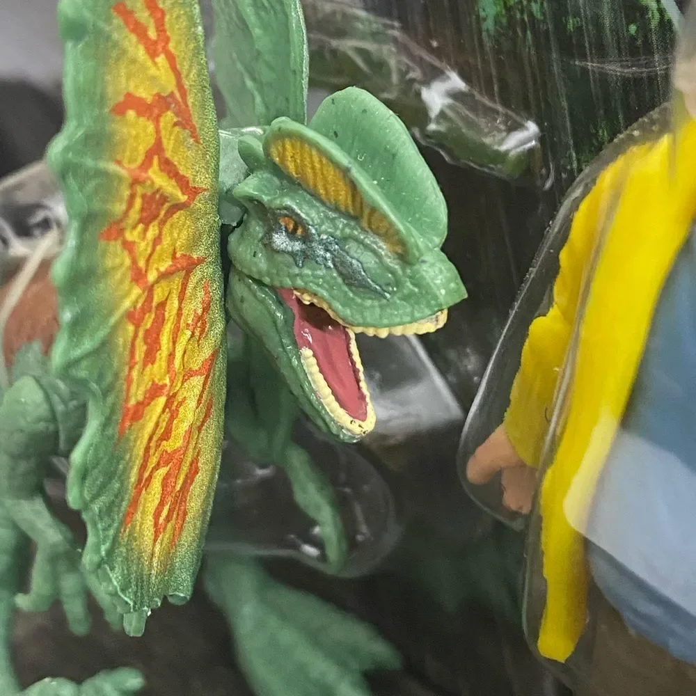 Jurassic World Nedry Getaway Pack with Jeep & Dilophosaurus Action Figures